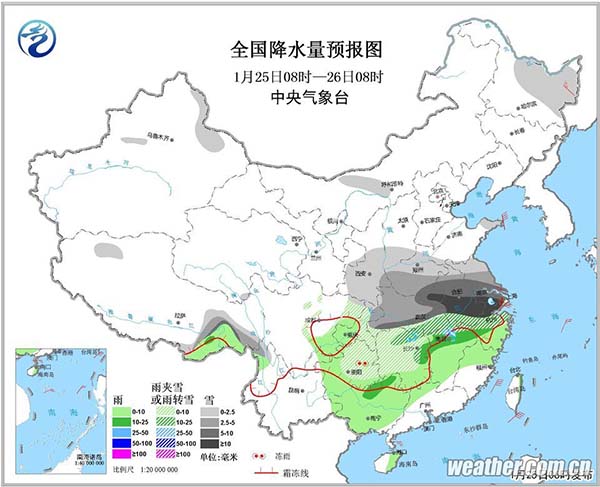 25日降水量預(yù)報圖